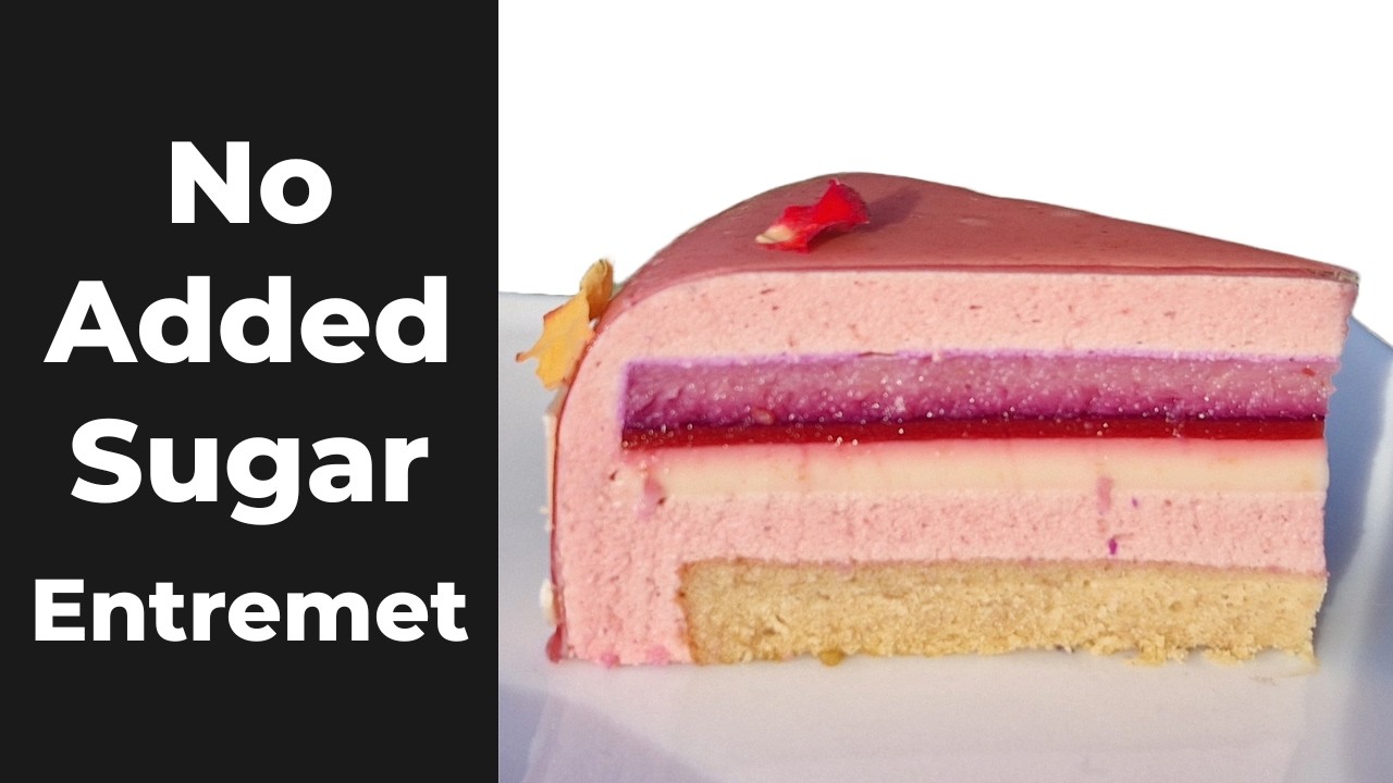 Rose, Raspberry & Lychee Mousse Cake - Ispahan Entremet, No Added Sugar Recipe