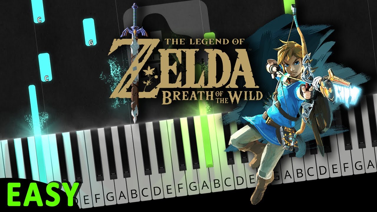 Main Theme - Breath Of The Wild (The Legend of Zelda) | EASY Piano Tutorial