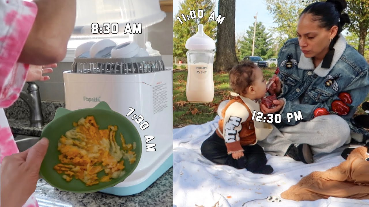 8 month FEEDING schedule bottle and solids feeding schedule template | what my 8 month eats in a day