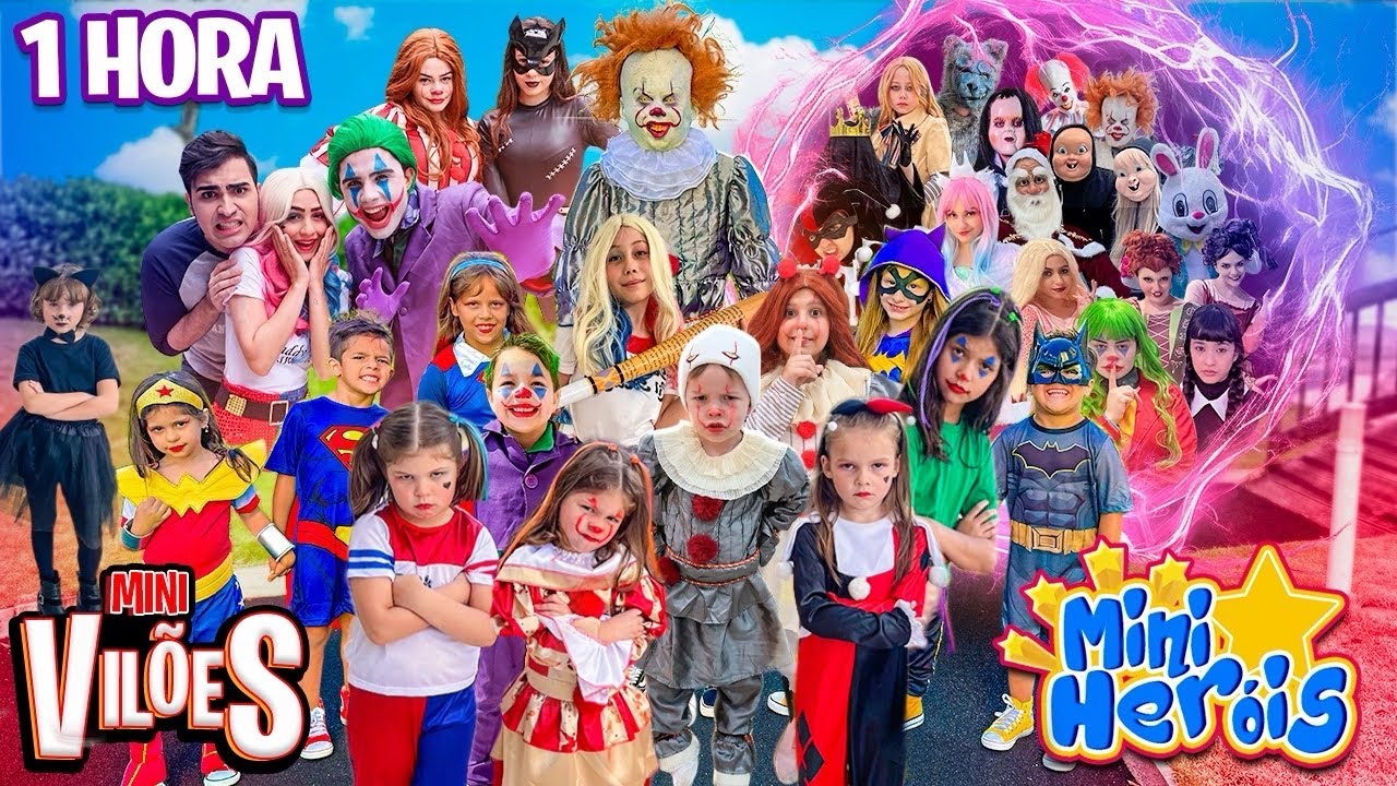 ★ VÁRIOS VÍDEOS DE TODOS OS FILHOS DOS SUPER VILÕES MINI VILÕES EM 24 HORAS COM PORTAL MÁGICO !!! ★
