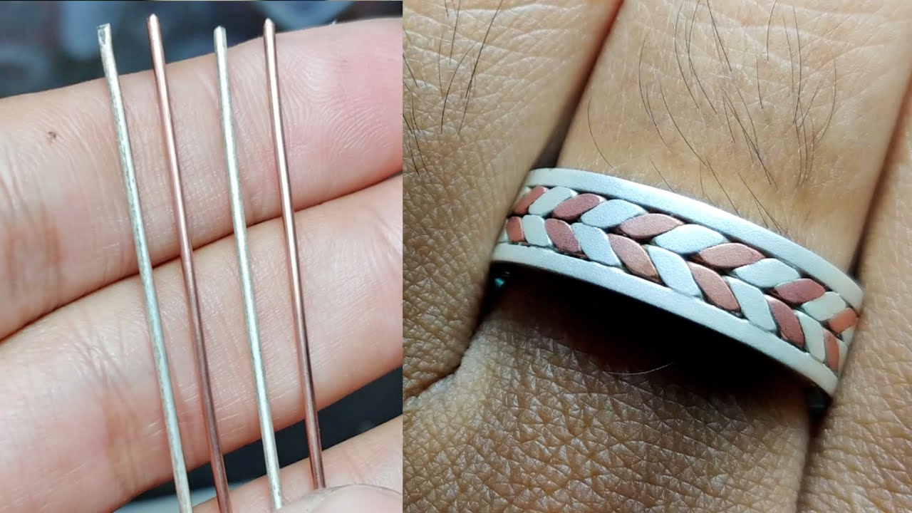 silver and copper jewellery - making a ring from silver and copper wire