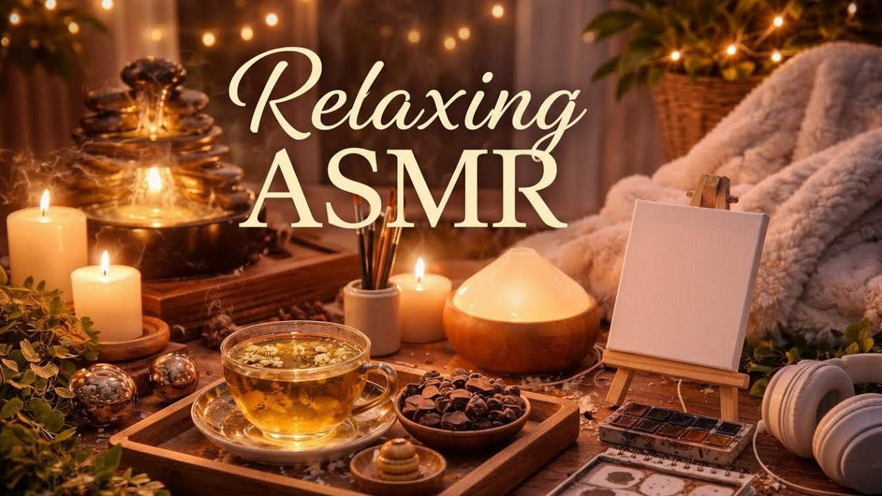 100% Relaxation 🌙 | Cozy Candle & Tea ASMR for Sleep #asmr #youtube #relaxingsounds #asmet