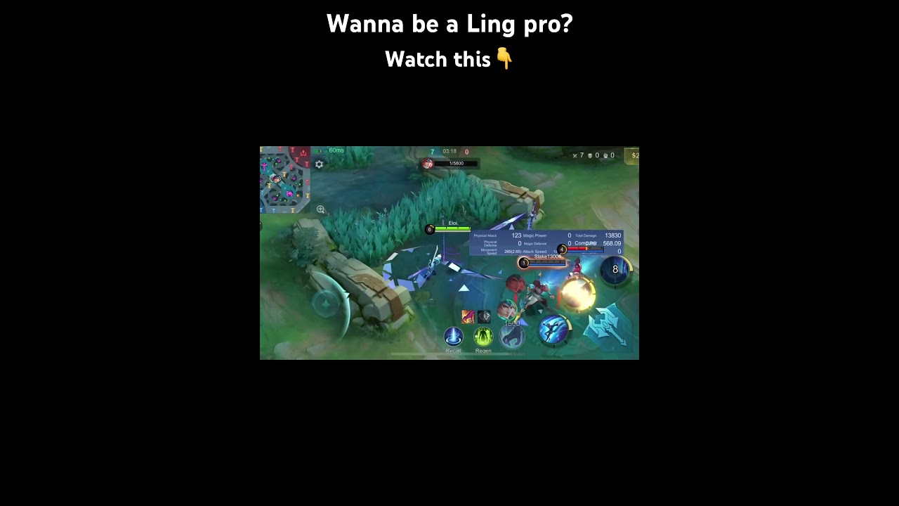 Fast hand Ling | Short Tutorial #mlbb