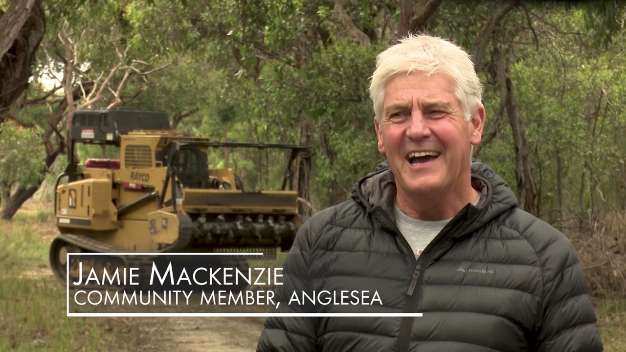 Mulching in the Otways to reduce bushfire risk