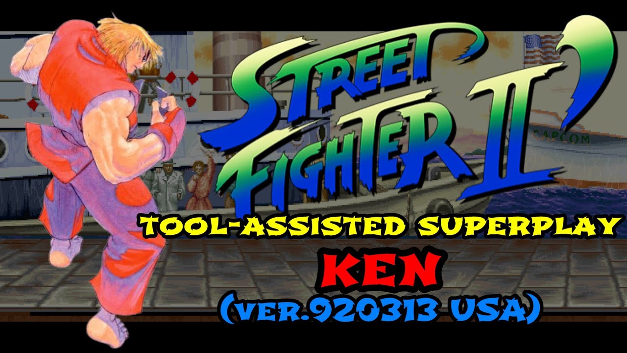 【TAS】ストリートファイターⅡダッシュ　壊れた竜巻の使い手・海外版ケン・マスターズ  #streetfighter #streetfighter2champion #streetfighter2