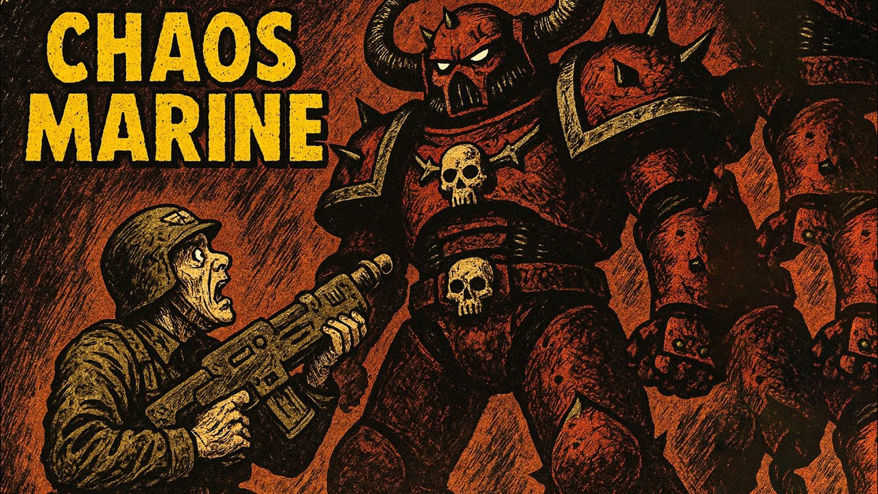 When A Guardsman Meets A Chaos Marine In Warhammer 40K