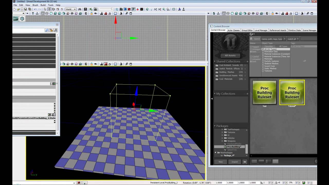 ProcBuilding Basics in the Unreal Development Kit  - UDK Tutorial