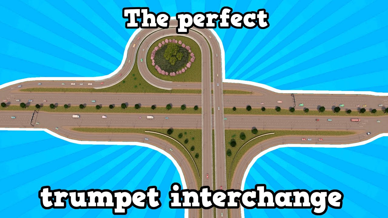 The perfect trumpet interchange [Vanilla Cities: Skylines Build]
