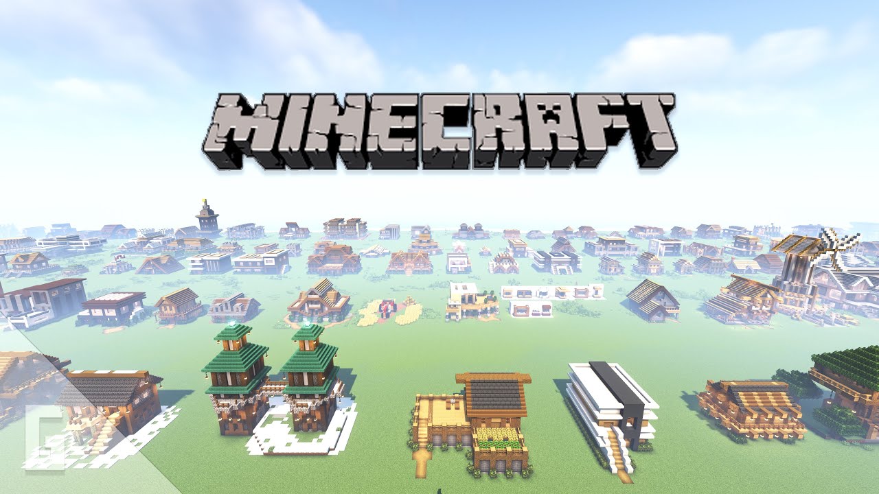 A Field of Minecraft Houses