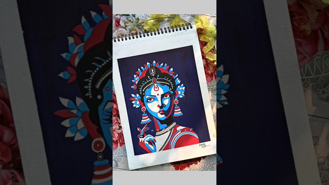 Part-2 Classical Painting of an Odissi Dancer ☺️🫶 #classicalpainting#shorts #youtubeshorts#artwork