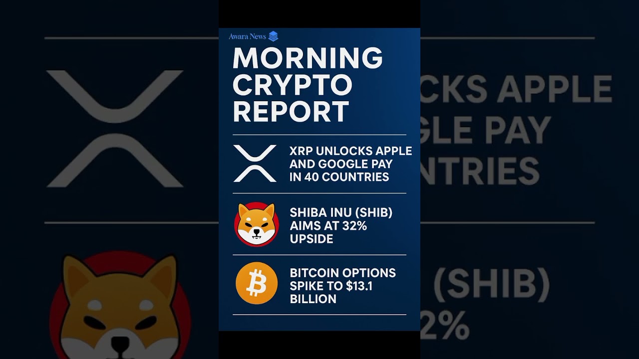 Morning Crypto Report: XRP Unlocks Apple and Google Pay in 40 Countries 