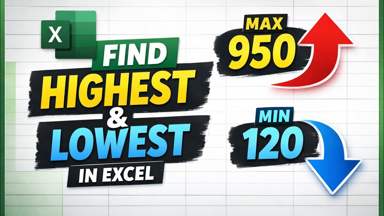 Lesson 8: How to Find the Highest & Lowest Values in Excel (MIN & MAX)