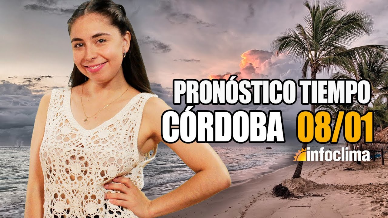 Pron&oacute;stico para el 8 de enero de 2026. C&oacute;rdoba - Argentina - Infoclima TV