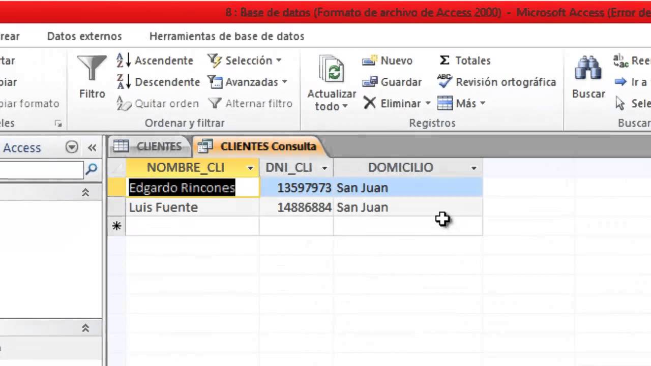 17. Microsoft Access Criterios de Texto en Consulta