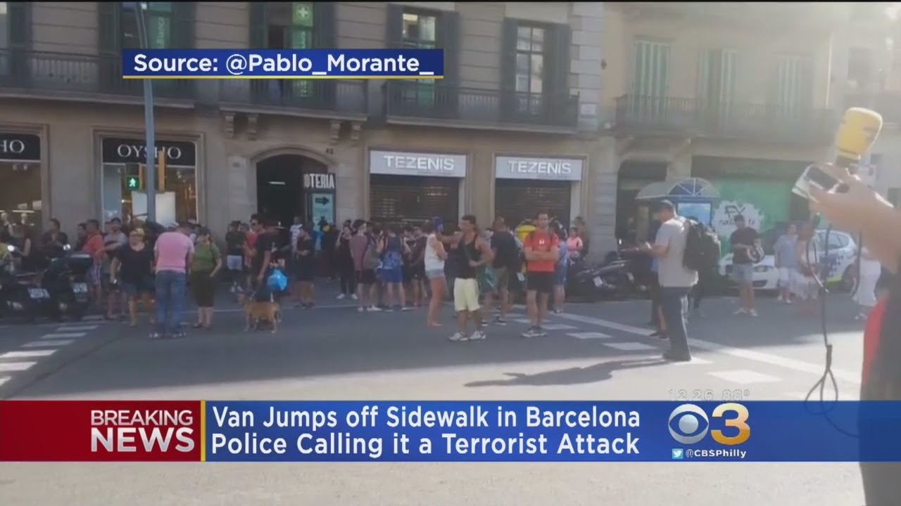 Van Plows Into Crowd In Barcelona Terror Attack
