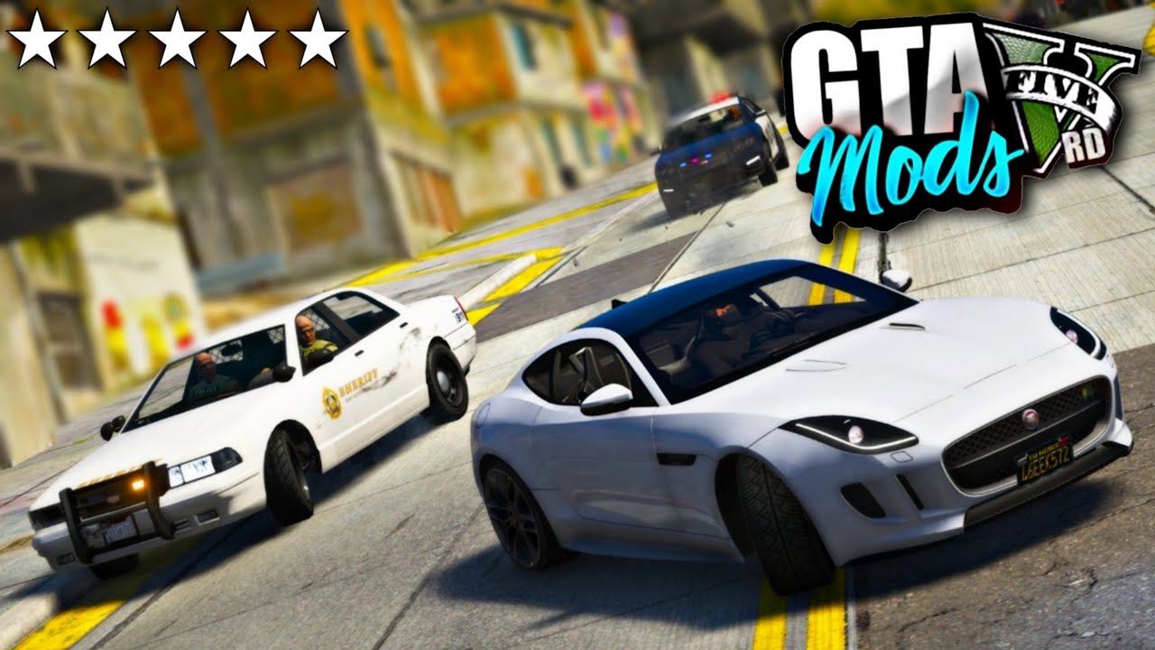 GTA V : INVADI A BASE MILITAR E DEI FUGA DE JAGUAR F-TYPE! ( FUI PRA FAVELA ) - GTA 5 MODS
