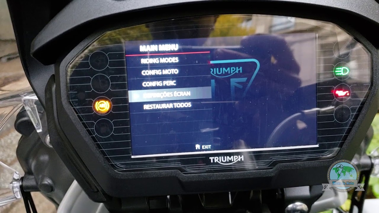 Funcionamento do Painel da Triumph Tiger 800 XCA 2018