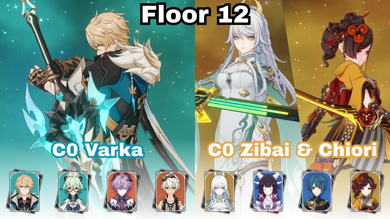 Pyro Varka & Zibai + Chiori | Spiral Abyss 6.3b Floor 12 | Genshin Impact