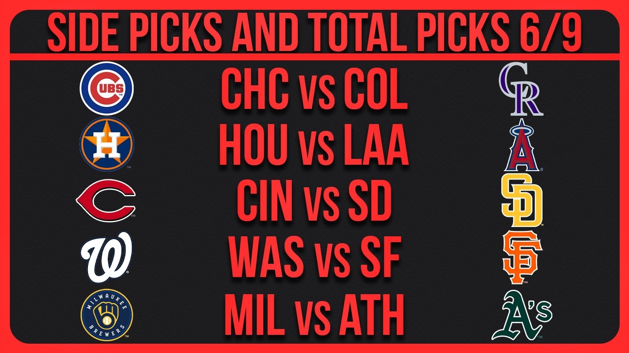 MLB Picks Today | Best Bets & Predictions Tuesday 6/9/26