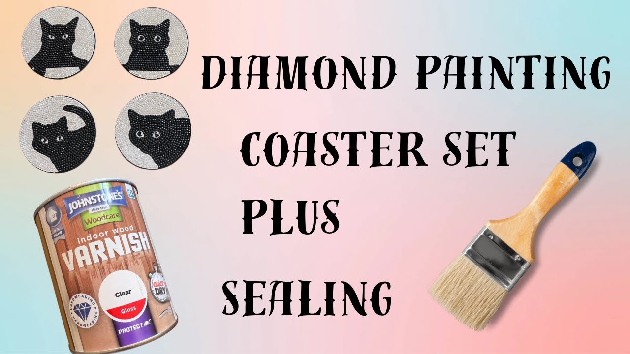 Diamond painting coaster set + sealing