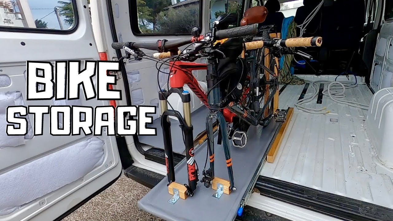 Slide out bike rack - Van Building