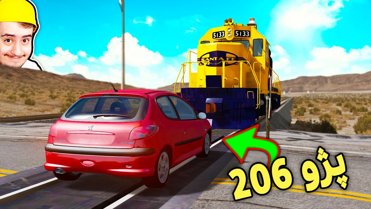 🚂 تست تصادف ماشین های ایرانی با قطار - BeamNG #5
