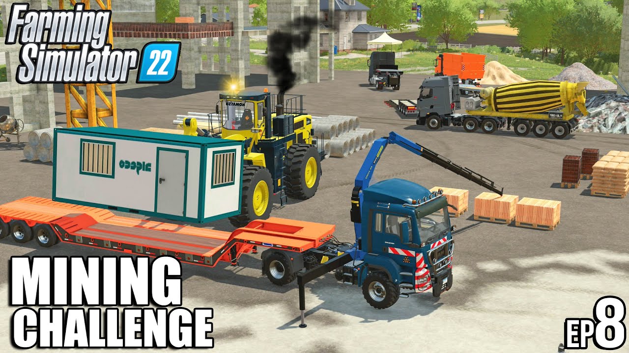 Delivering CONSTRUCTION Materials + Heavy TRANSPORT | Mining Challenge | Farming Simulator 22 | #8