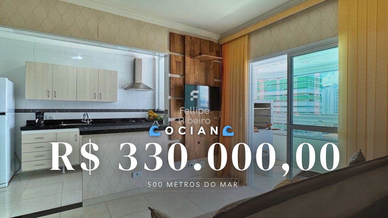 💎 OPORTUNIDADE NA PRAIA GRANDE | APARTAMENTO DE 01 DORMITÓRIO COM SACADA GOURMET | VISTA LIVRE 🤩