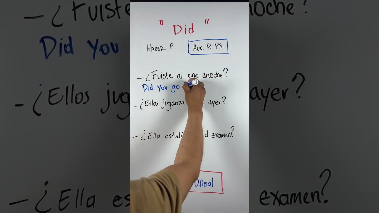 🔥Qué significa la palabra “Did” y cómo funciona en inglés ?🤔😱 (Explicación completa) 