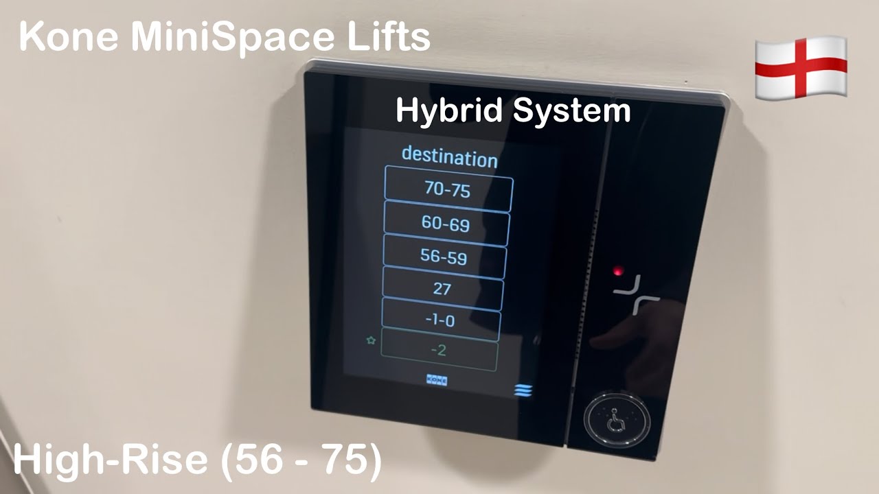 6 m/s Kone Polaris Hybrid DD (High-Rise) Lifts - Landmark Pinnacle Apartments In London, England