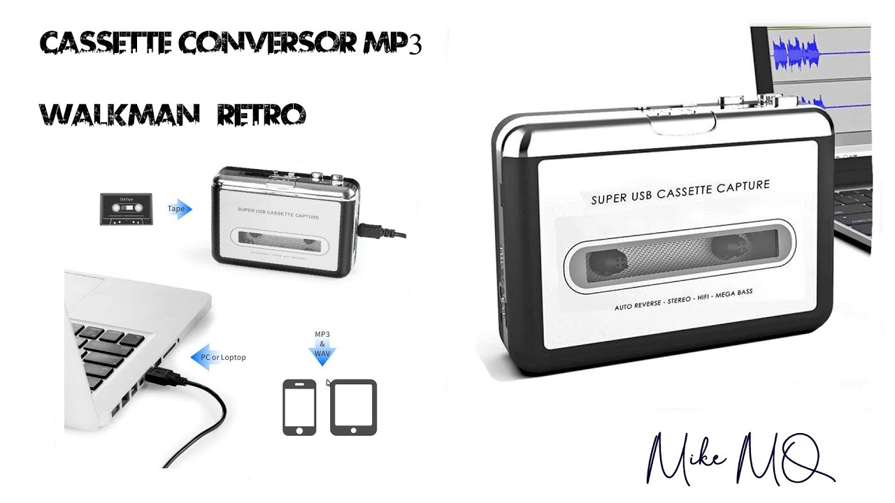 ¿Quieres convertir tus cassettes a formato digital?. WALKMAN Conversor a MP3.