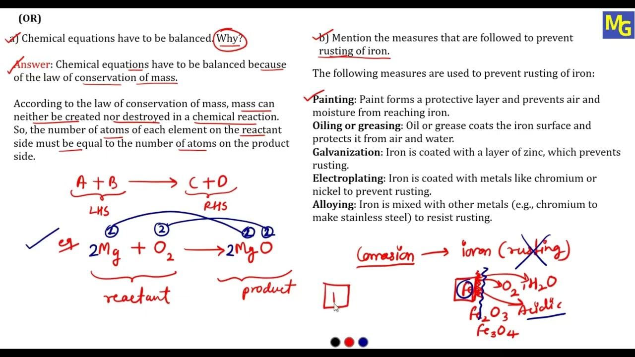 MQP - 3 | Science | 3 Mark Questions | KSEAB | 2025 - 26 | Class 10 | Part B Chemistry | MCQs | SSLC