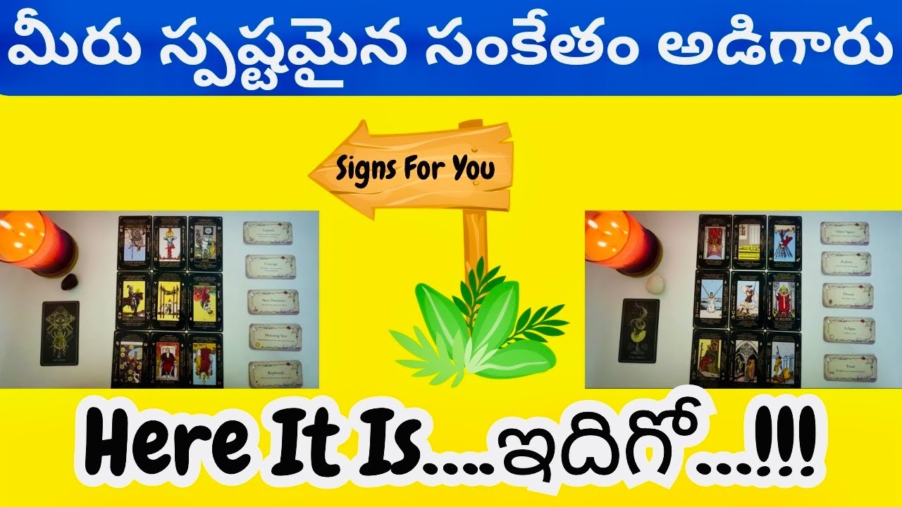 Telugu Tarot🌞You Asked For Clear Sign♾️🧲Here It Is✊🏻😇Pick A Card/Timeless Reading🌟🍀🌸Tarot For Soul🌈🎁