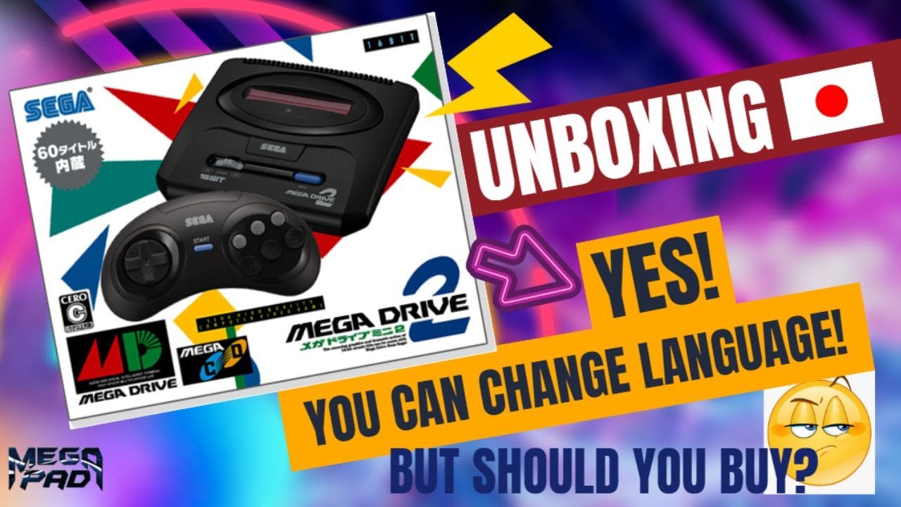 Japanese Sega Mega Drive 2 Mini Unboxing & testing + Language Change - Lag??