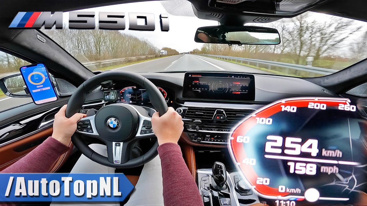 2021 BMW M550i xDrive LCI 530HP TOP SPEED on AUTOBAHN [NO SPEED LIMIT] by AutoTopNL