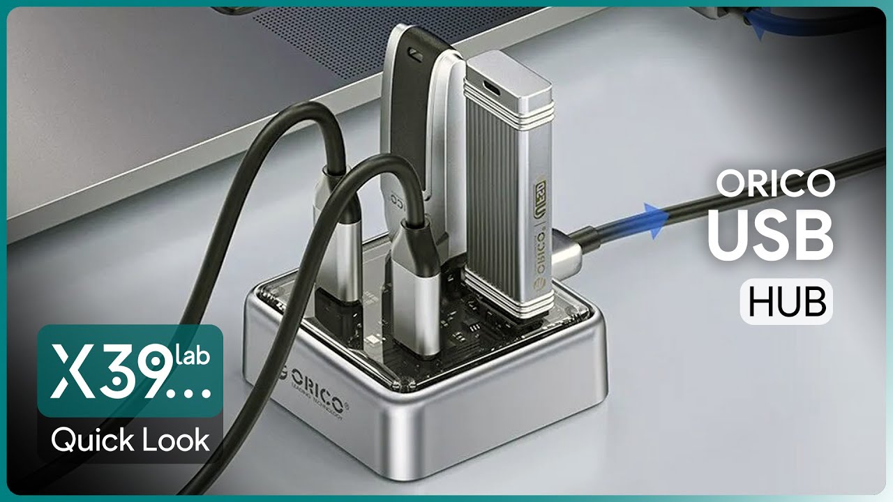 10GBps Orico USB-C 3.2 transparent mini hub | $12 | Quick look