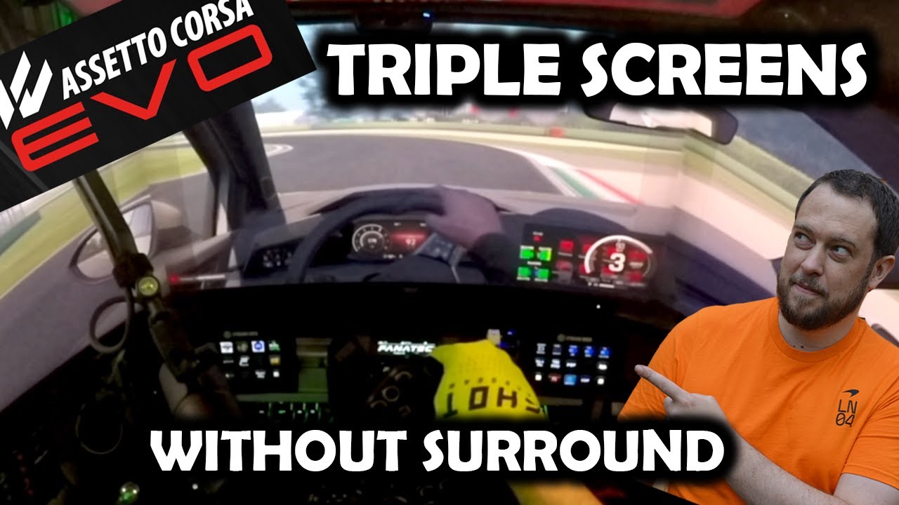 Assetto Corsa EVO ТРОЙНЫЕ ЭКРАНЫ без объемного звучания!