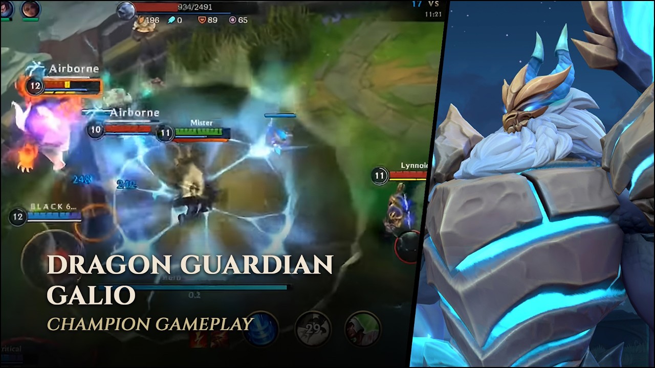 Dragon Guardian Galio &ndash; Full Gameplay || League of Legends: Wild Rift