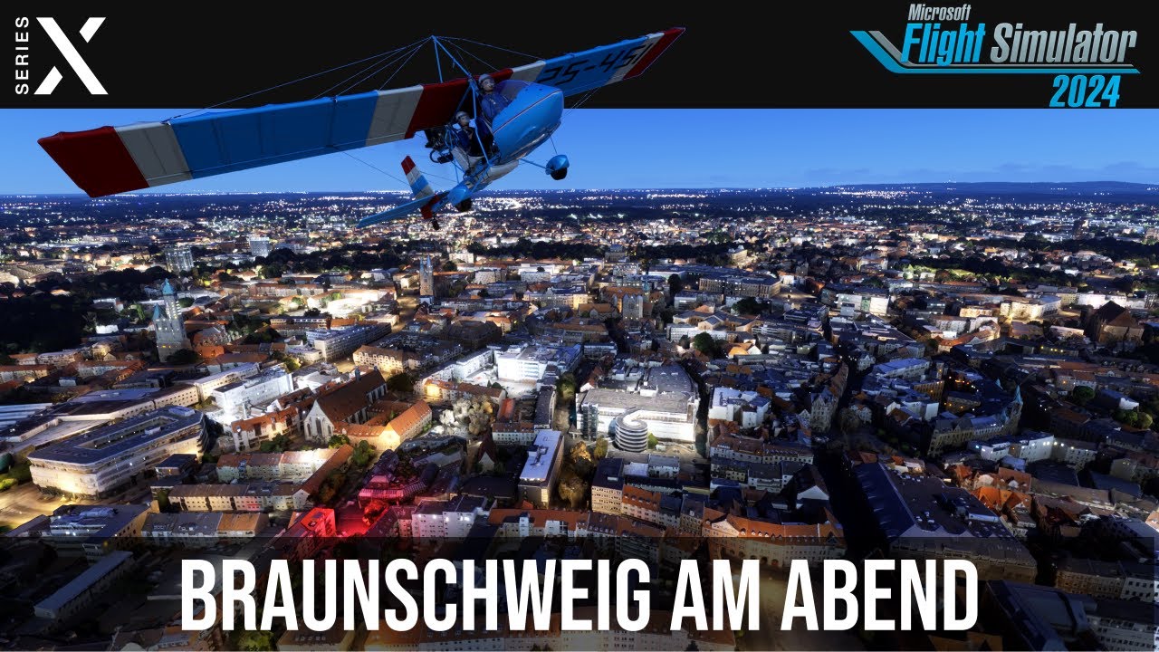 Flight Simulator 2024 - XBOX Series X - Flug in den Abend - Drifter A 582 Ultralight - Braunschweig