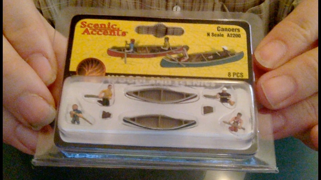 Obleo's N Scale Layout # 16 Look at Woodland Scenics N-Scale boats & Preiser Figure Set 79006