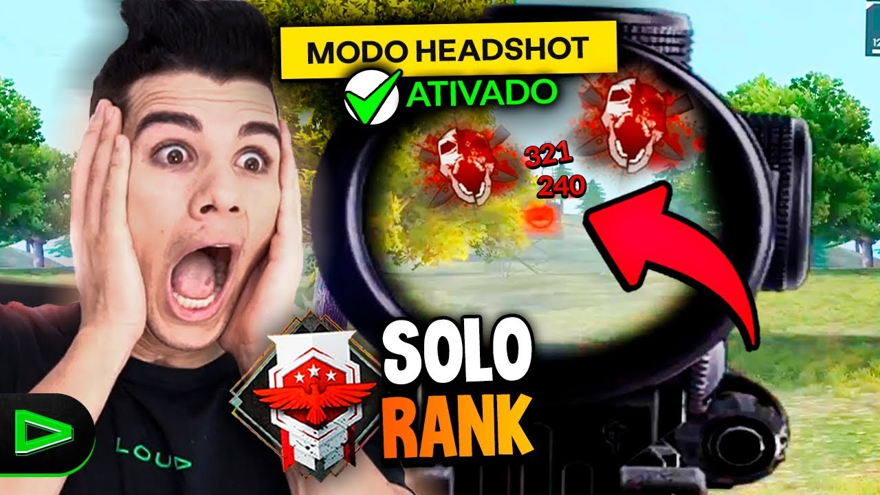 JOGANDO DE MIRA PRECISA NA SOLO RANKED!!! FREE FIRE
