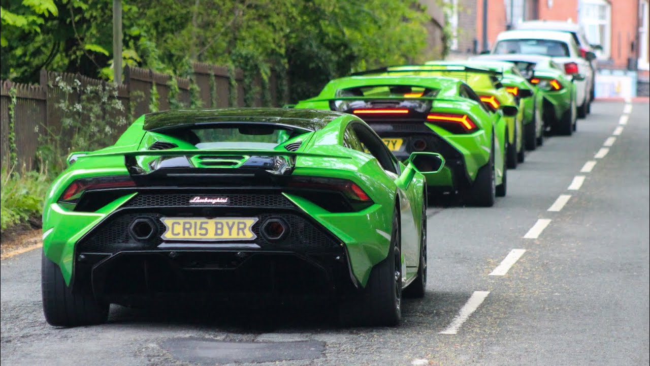 Supercars in Alderley Edge 2024 (812 Competizione, SF90 x2, STO, Huracan Technica x5, GT3 RS, G60…)