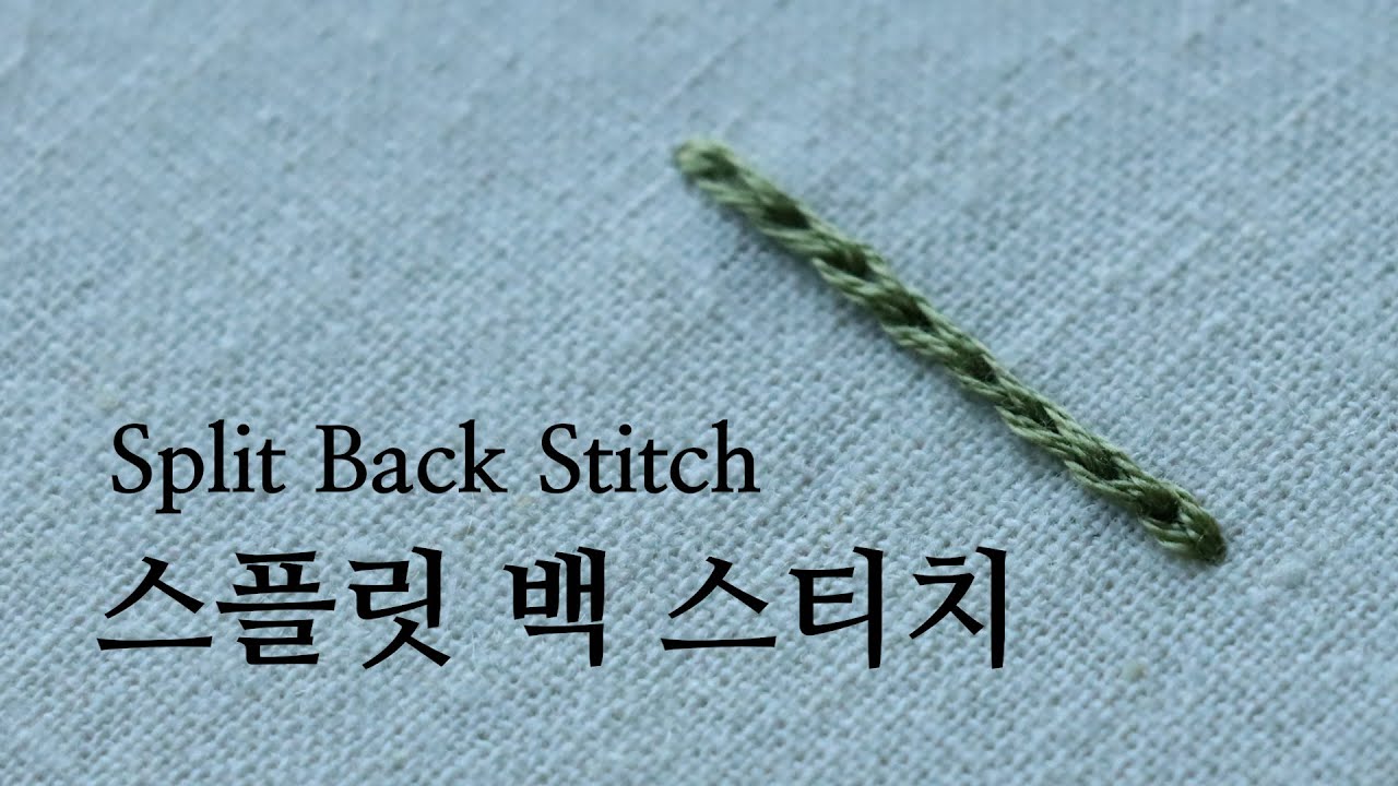 [SUB CC]블랑주니의 프랑스자수 - 스플릿 백 스티치 Split Back Stitch