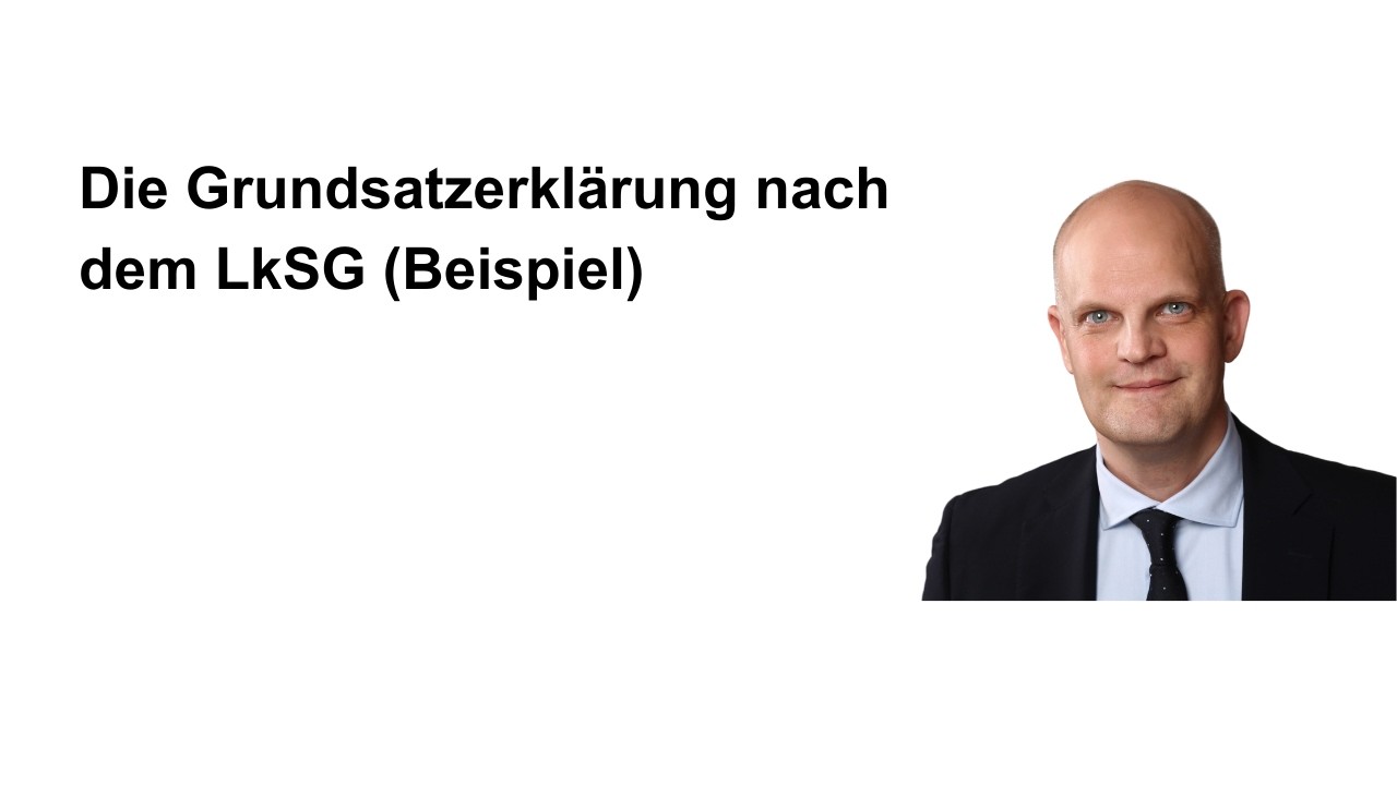 Die Grundatzerklärung nach dem LkSG - ein Beispiel