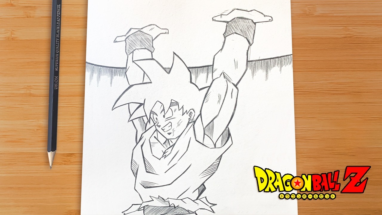 C&oacute;mo DIBUJAR a GOKU ✏️ HACIENDO la GENKIDAMA PASO a PASO