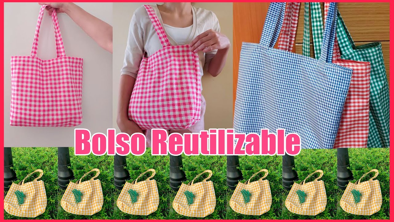 BOLSO REUTILIZABLE F&Aacute;CIL DE HACER ,BOLSO ECOL&Oacute;GICO para regalar o IDEA DE NEGOCIO