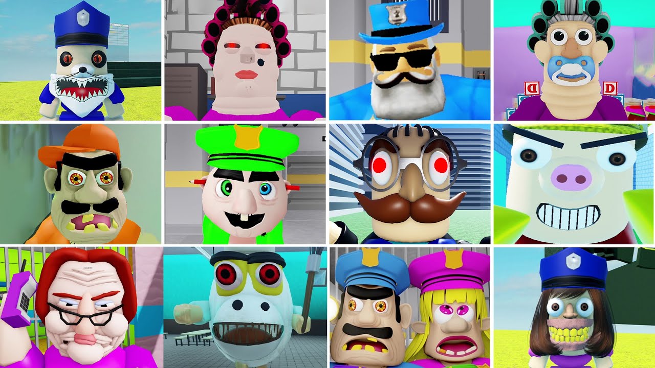 What If Luffy of One Piece Escape 33 Scary Obby In Bruno Family Prison, Baby Granny, Bad Boss, Cops