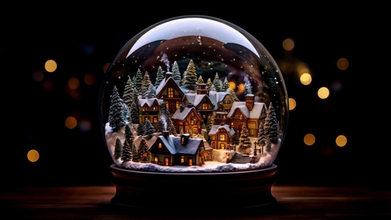 Gorgeous Christmas Background Video - Snow Globe in 4K - Loop This Video for Relaxing Ambience