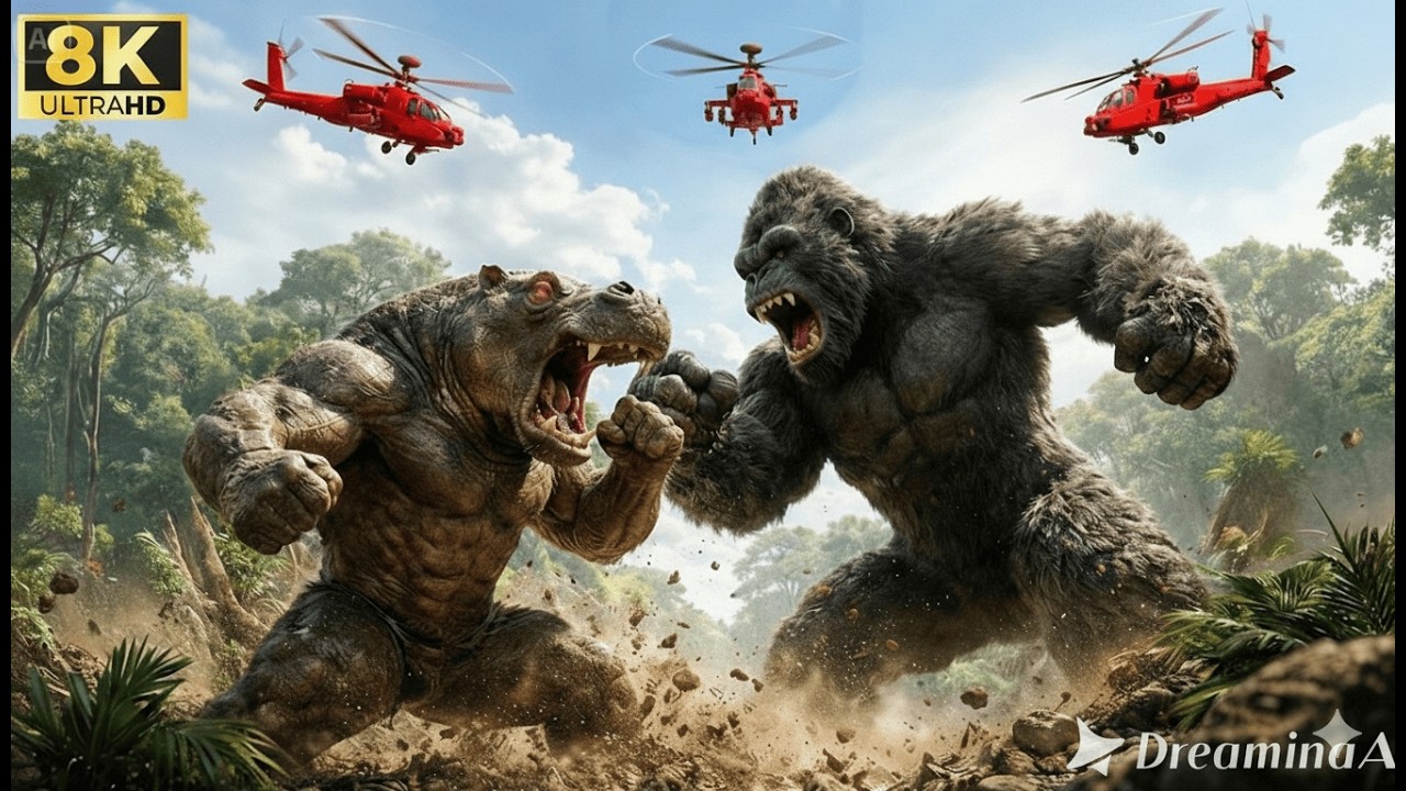 King Kong vs Hippo Man: The Ultimate Skull Island Showdown | Full Action Movie 🎬