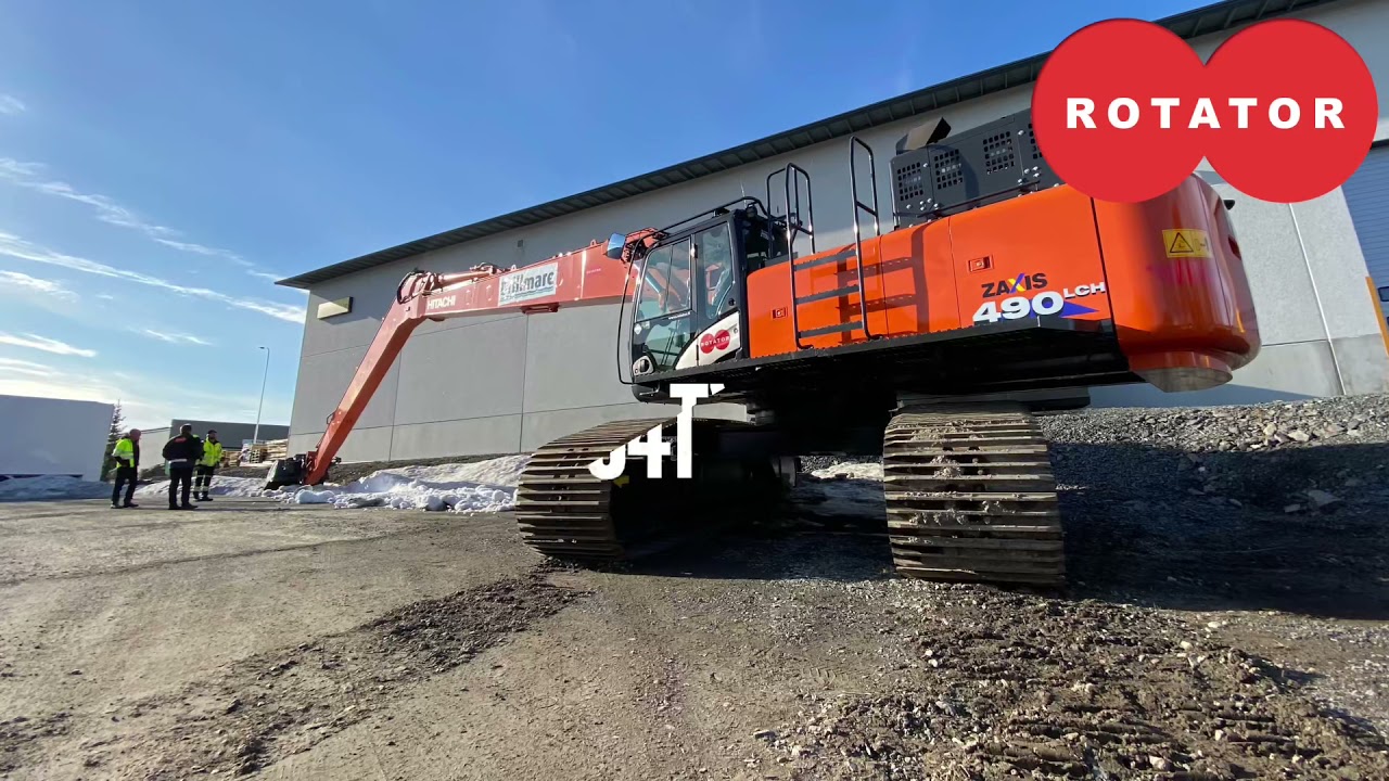 HITACHI ZX490LCH-6 SLF 20M pitk&auml;puominen kaivukone esittelyss&auml;